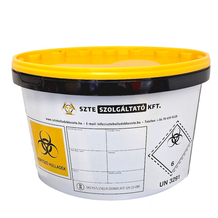 veszélyes hulladék gyűjtőedény 8l -Szeged